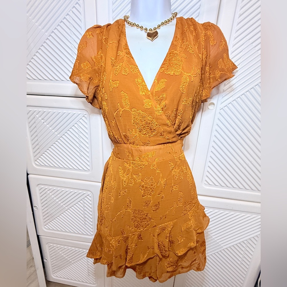 Elegant Floral Wrap Dress